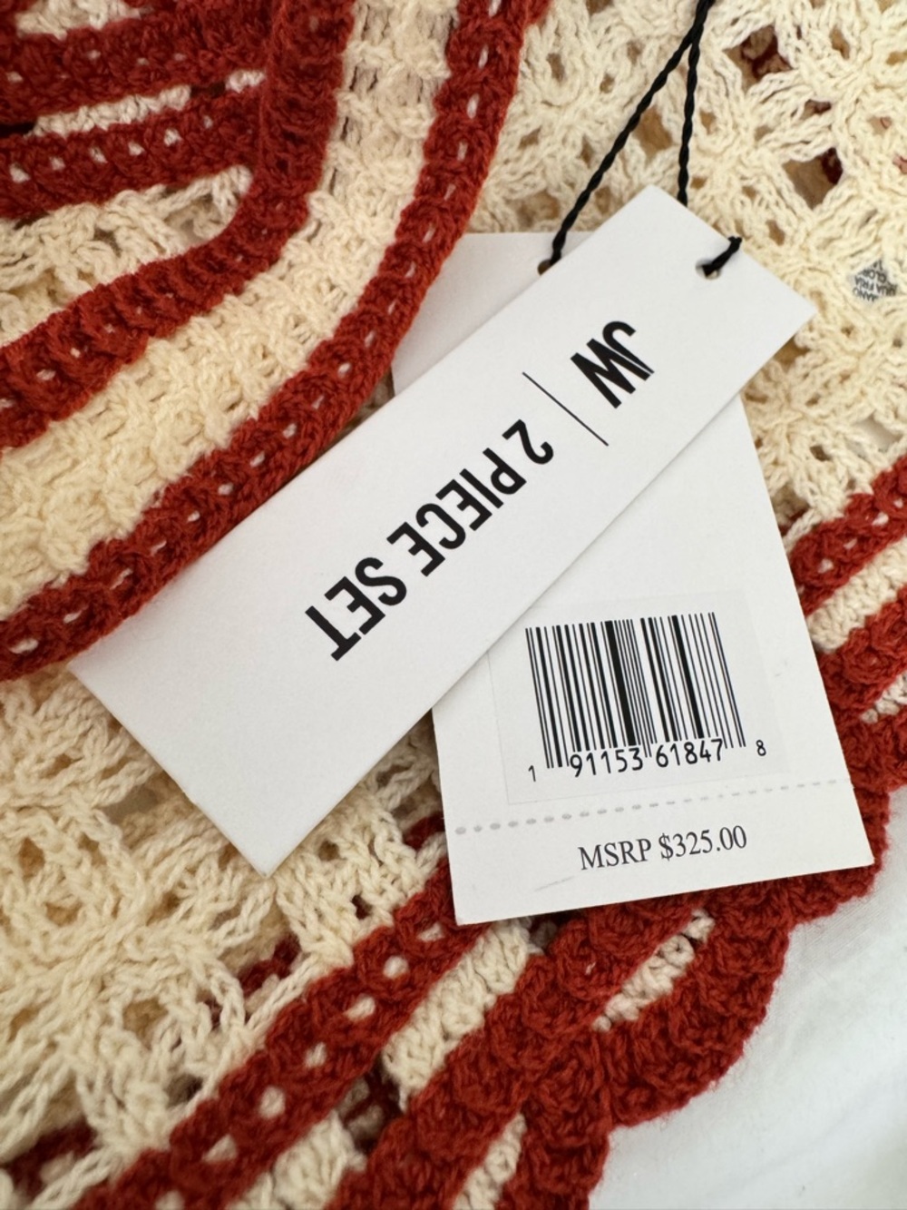 Jason Wu Crochet Top Linen Blend Wrap Skirt 2 Piece Set Size 4 NWT - Picture 13 of 13